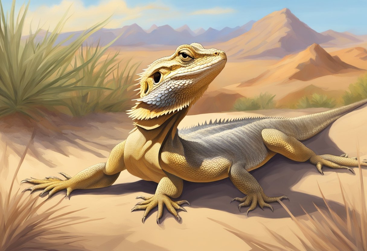 Bearded dragons bask in the warm desert sun, males puffing out their throats to attract females. The air is filled with their low, rumbling mating calls